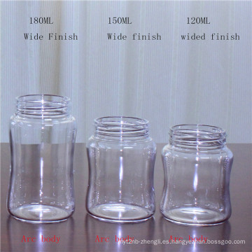 Botella de vidrio borosilicato claro 120ml